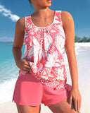 Floral Print Two-Piece Tankini Set