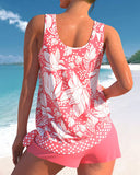 Floral Print Two-Piece Tankini Set