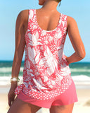 Floral Print Two-Piece Tankini Set