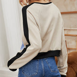 Panelled Cropped Sweatshirt