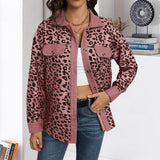 Corduroy Leopard Print Jacket