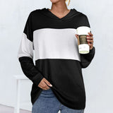 Contrast Hooded Long Sleeve Casual Sweatshirt