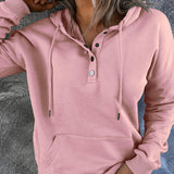 Long Sleeve Casual Drawstring Pocket Hoodie