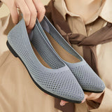 Pointed Toe Hollow Out Fly Knit Shoes