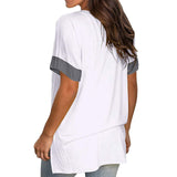 Pullover Panel Short Sleeve T-Shirt