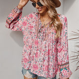 Romantic Holiday Print Shirt