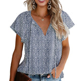 Boho V Neck Loose Blouse